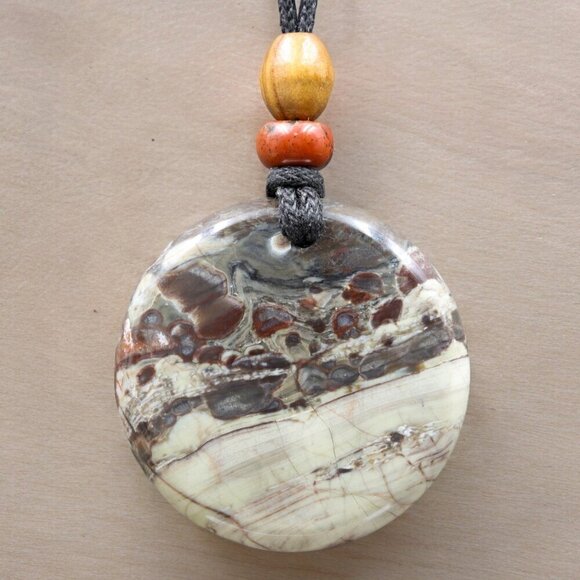 Picasso Jasper Gemstone Pendant Necklace - Picture 3 of 6